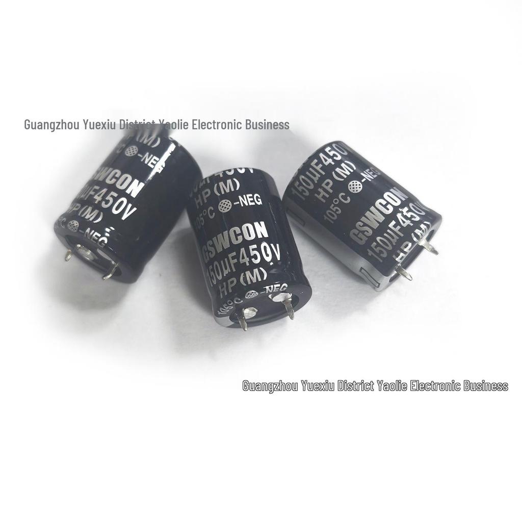 Genuine 450V 150µF 22×30mm GSWCON Plug-in Electrolytic Capacitor