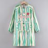 Anti-Pollution Long-Sleeved Apron Cute Kitchen Aprons New Canvas Coverall  Catering Use