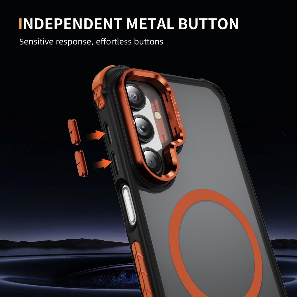 For Samsung Galaxy A16 5G Case with Lens Kickstand Matte Back Cover Magnetic Case