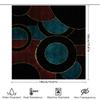 Luxury 3D Waterproof Bath Shower Curtain Fabric Decorative for Home Bathroom Decoration Waterproof Wall Covering Circle Pattern