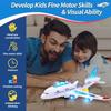 Kids Electronic Aeroplane Plaything With Music Autopilot Rotation Shiny Sound Plane Educational Plaything Christmas Gift For Kids