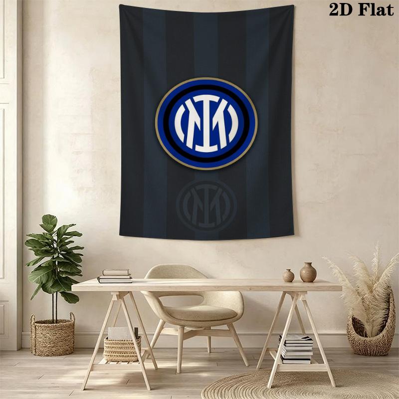 Inter Milan Logo Wallpaper Threepiece Set 1 Duvet Cover 2 Pillowcase Without Core Soft And Comfortable Bedding Set Christmas Birthday Gift