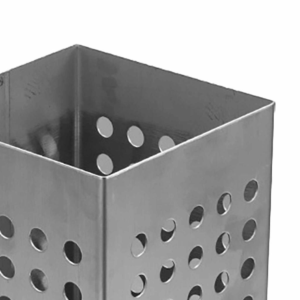 Kitchen Utensil Holder Stainless Steel Square Cutlery Drainer Countertop Utensil Storage Organizer for Chopsticks