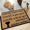 Monty Python Holy Grail Quote Welcome Doormat 2D Flat Print Non-Slip Floor Mat for Front Door Entryway Bedroom Bathroom Decor