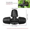 47 Series 4mm Pipe Connector with Lock Buckle - Straight Tee Drip Irrigation Auto Waterer