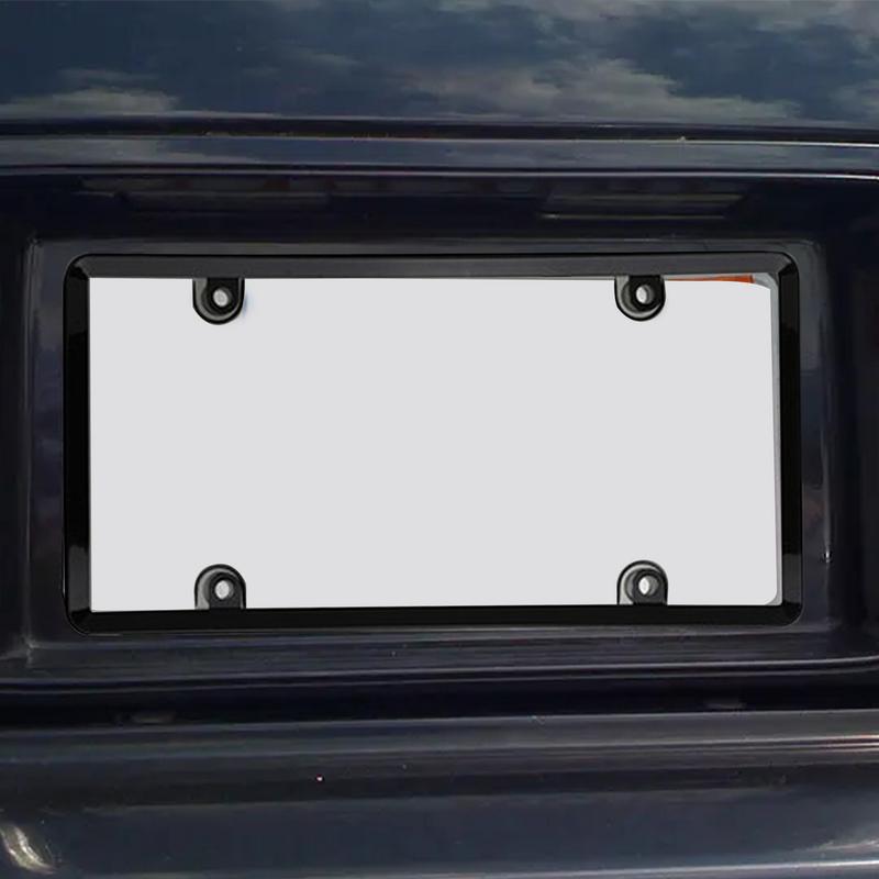 2pcs Tinted License Plate Covers 2 Pcs Car License Plate Tinted Tag Shield Anti-Speed Red Light Toll Camera Stopper Plate Photos