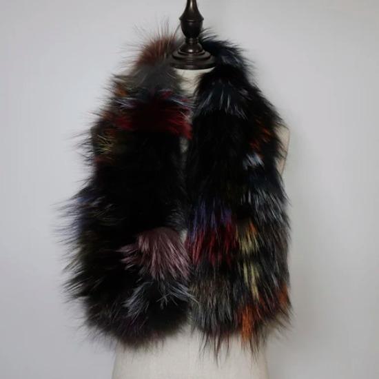 Hot Sale Natural Fox Fur Scarf Winter Women Knitted Real Fox Fur Scarves Outdoor Warm Lady Quality Genuine Fox Fur Muffler