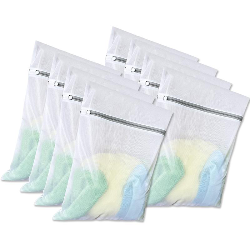 10/5 Pièces Sacs à Linge en Maille, Sacs de Lavage en Maille, Structure en Maille Durable avec Fermeture Éclair Robuste, Convient pour Lingerie, Vêtements Délicats
