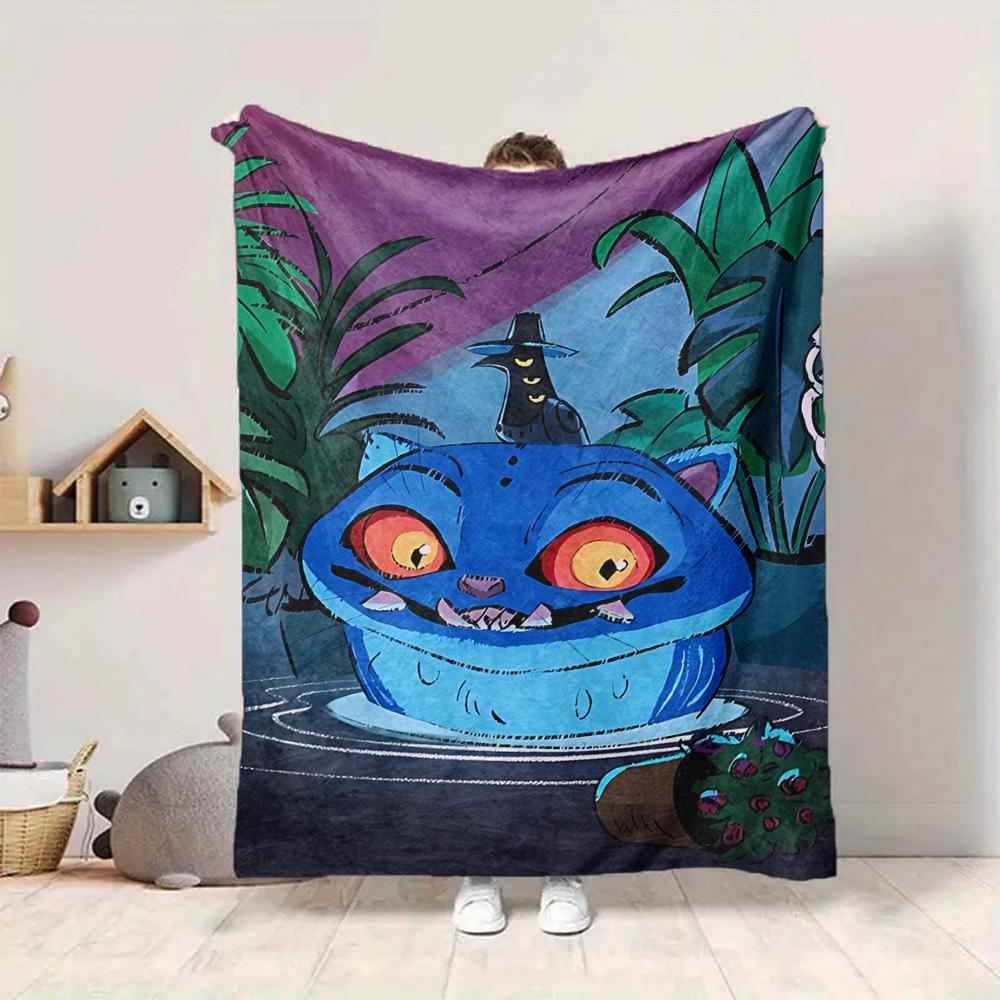 1pc K-Pop Demon Hunters Soft Skin-Friendly Flannel Blanket with Digital Printing, Various Sizes Available for Family, Friends, Birthday