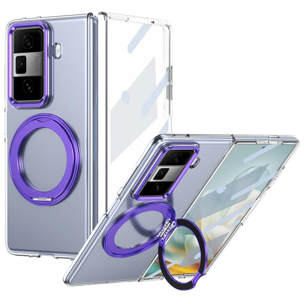 For Honor Magic Vs3 5G Case Magnetic Kickstand Clear PC Phone Cover with HD Screen Film