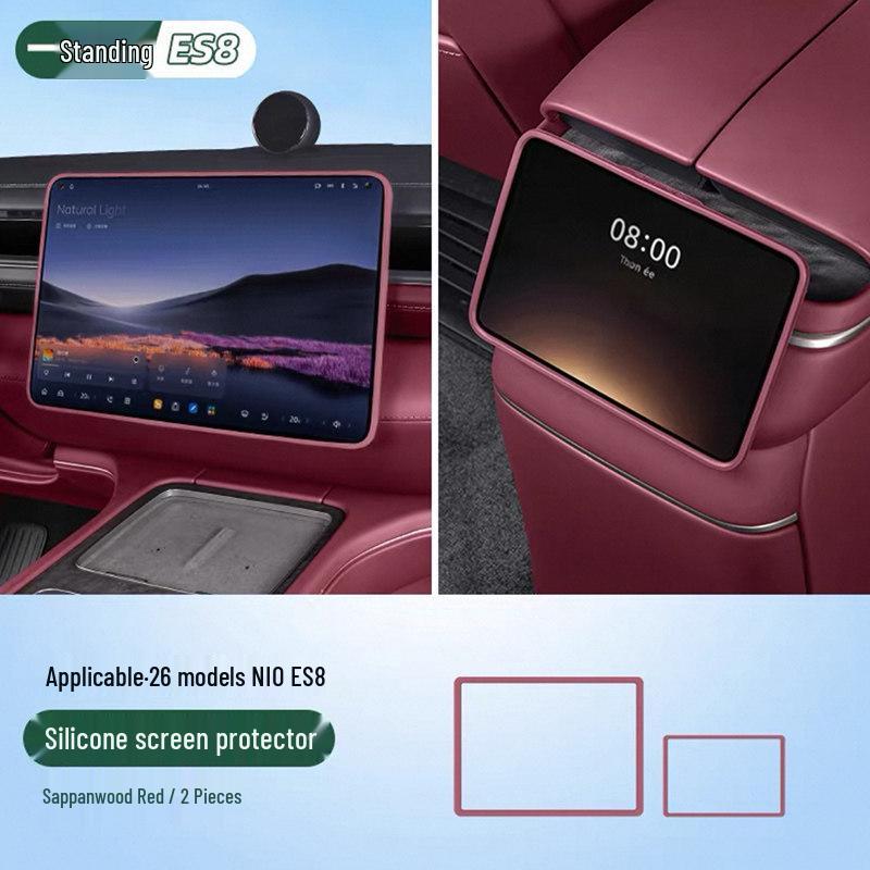 Silicone Screen Protector for NIO ES8: Compatible with Center Console, Navigation, and Rear Seat Screens.