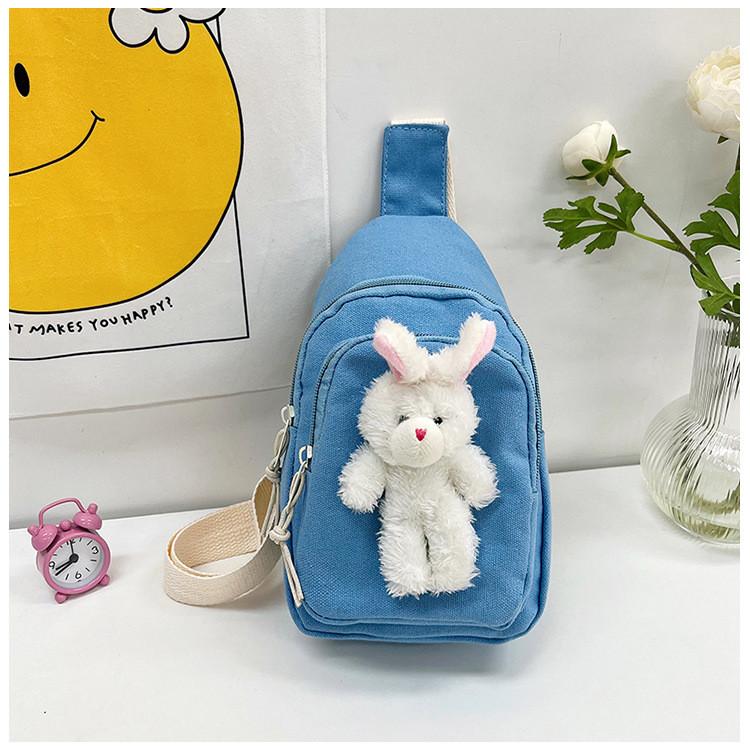 Cartoon Child Rabbit Crossbody Bag Outdoor Leisure Fashion Canvas Shoulder Bag
