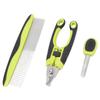 Haustierpflege-Set Edelstahl Ergonomischer Haustierkamm Hunde-Nagelknipser und Trimmer-Set mit Feile für Katzen Hunde