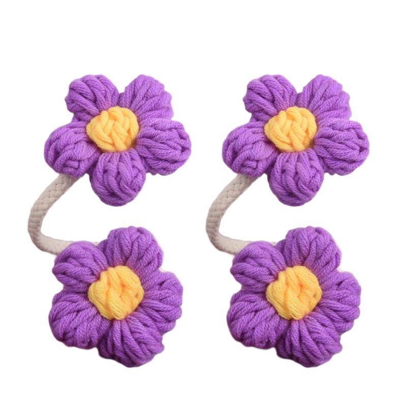 Curtain Tiebacks Decorative Curtain Holdbacks Retro Flower Curtain Buckles Clips Drapery Holdbacks Office Home Decors