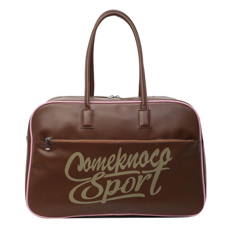 

Жіноча портативна сумка через плече. Сумка для фітнесу. Дорожня сумка великої місткості коричневий