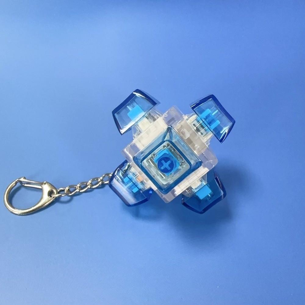 Relaxing 6 Keys Magic Ball Fidget Keychain DIY Keyboard Keycap Finger Keyboard Cap Pass The Time Keys Button Pinch Adult