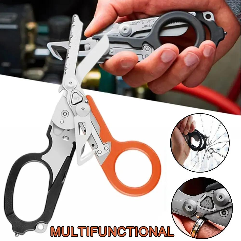 Neutral Multi-functional Scissors Raptor Emergency Outdoor Equipment Medical Tools Foldable Scissors Small Tools