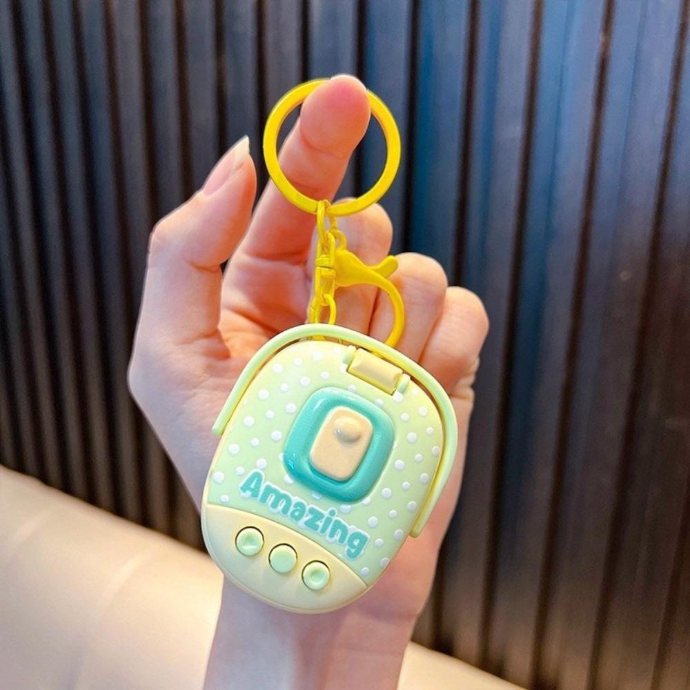 Cute Voice Recorder Keychain Cartoon Sound Making Keychain Bag Charm Simulation Kitchen Toy  Gifts