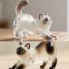 Cartoon Cat Dog Shape Hair Storage Pendant Cute Transparent Hair Storage Box Keychain Diy Bag Pendant Souvenir Collection Gift