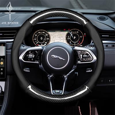Voor Jaguar XF XE XJ S-Type F-Type X-Type F-Pace I-Pace E-Pace R S Sport Antislip Koolstofvezel Leer Auto Stuurwielhoes