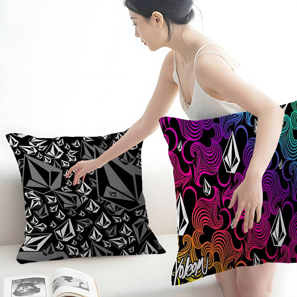 V-Volcoms LOGO Personalized Pillow Cover Kids Bedroom Wild Party Decor Pillowcase Kid Birthday Shower Gift