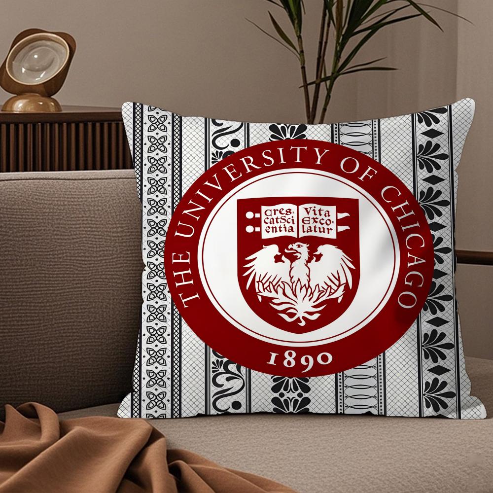 University Of C-Chicago Pillow Case Silky Elegant Comfort Sofa Bed Invisible Zipper