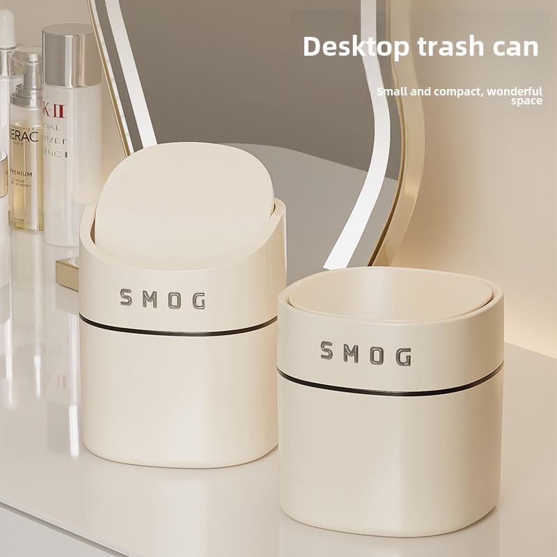 Compact Desktop Trash Can with Lid for Home, Office, or Bedroom