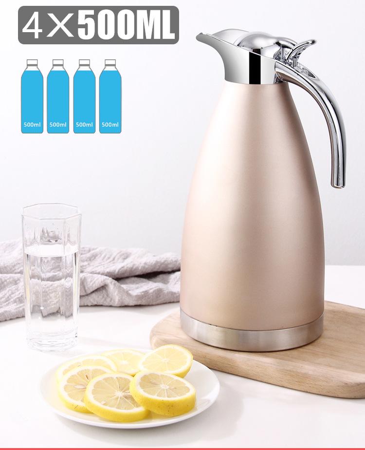 Thermos Stile Europeo in Acciaio Inossidabile 304, Grande Capacità a Doppio Strato per Caffè e Acqua Calda - Logo Regalo Personalizzabile