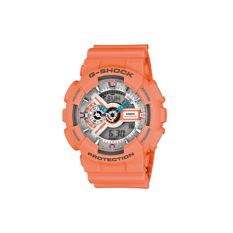 

CASIO Men Gray Watch GA-110DN-4A GA-110DN-4A Bright Pink Orange Strap