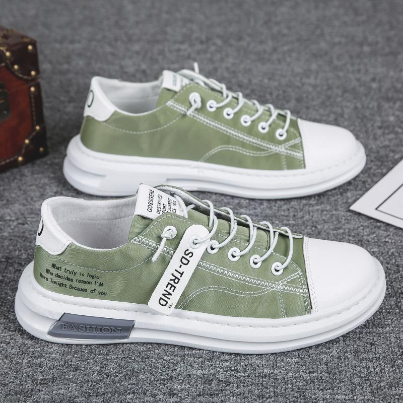 

New sewing thread canvas board shoes Korean version breathable men s shoes umbrella cloth men s ice silk 39