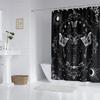 1Pc Skull And Butterfly, Gothic Style Shower Curtain, Waterproof, Washable, With 12 Hooks, Bathroom Shower, Bathtub, Home Use