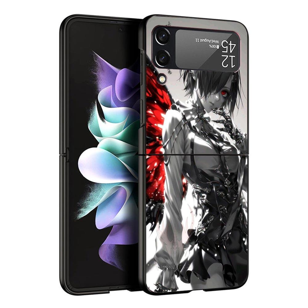 

G-Ghoul Tokyo Touka Kirishima Black Phone Case For Samsung ZFlip7 ZFlip6 ZFlip5 ZFlip4 ZFlip3 5G Hard Protective Galaxy Z Flip 3 Samsung Z Flip 4