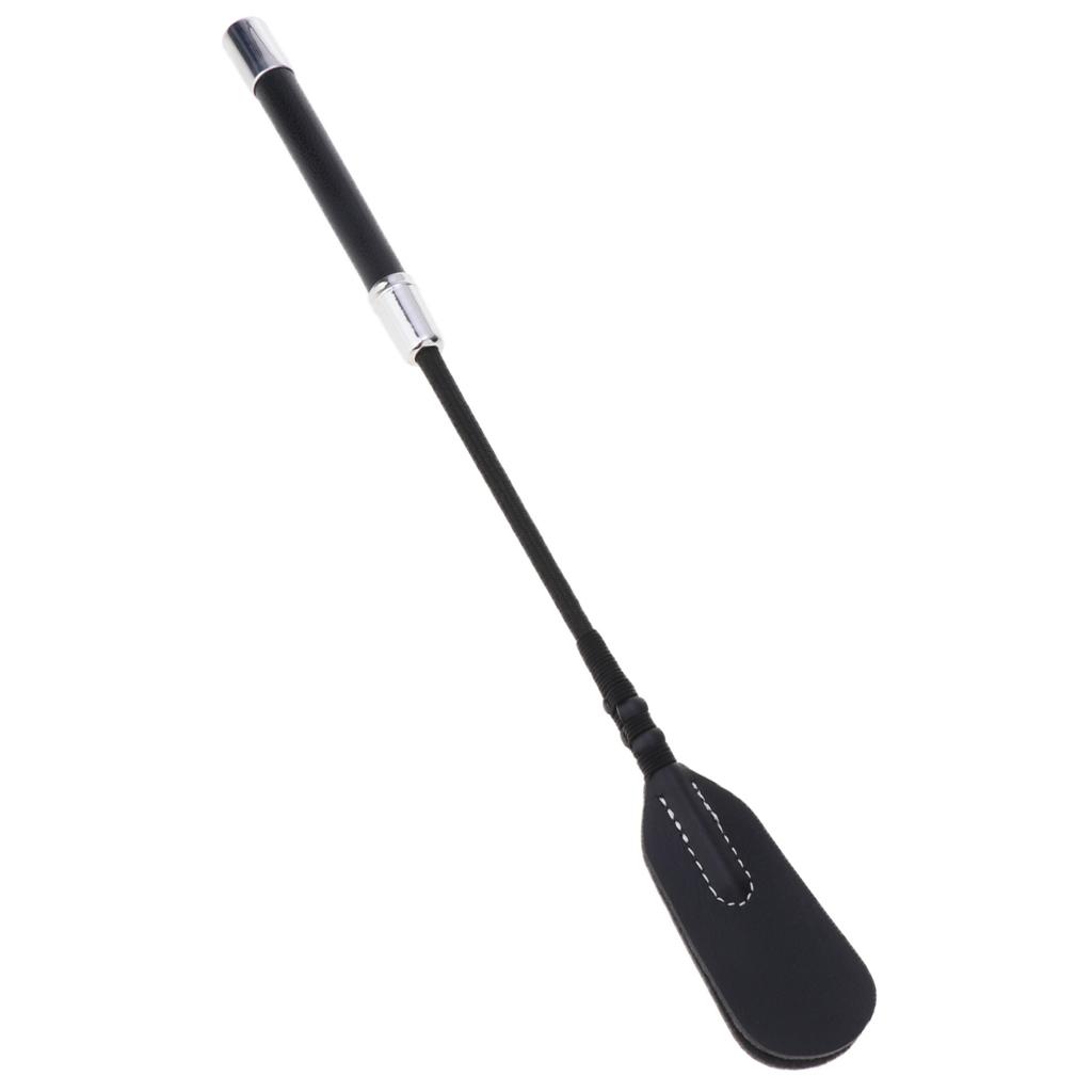 Black Riding Crop Straight Leather Restraint Cosplay Supplies