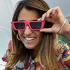 Vintage Fashion Colorful Square Sun Glasses Women Men Small Fresh Brand Designer Sunglasses Beach Travel Female Male Eyeglasses