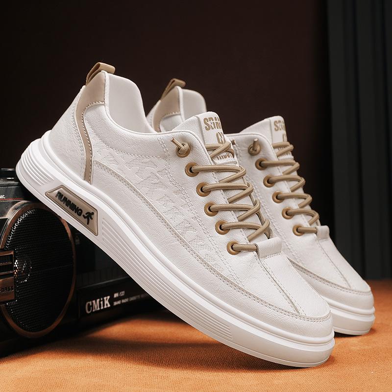 

Fashion Spring New Mens Platform Casual Shoes Lightweight Elastic-band Flats Shoes Loafers Mens Jogging Sneakers Campus Student Footwear 39 хаки