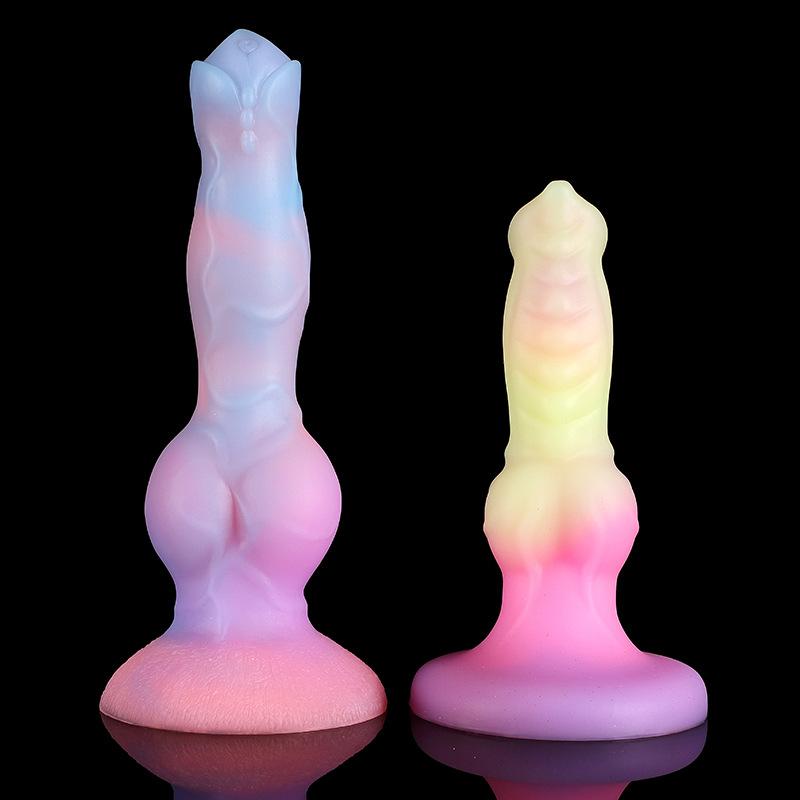 Mixed Color Luminous Alien Harem Anal Plug Collection Adult Sex Toy SM Female Masturbator Dildo