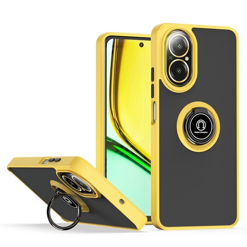 Armor Funda for Realme C67 4G Case Magnetic Metal Ring Stand Holder Cover for OPPO Realmi C67 C 67 RealmeC67 4G Matte Hard Coque
