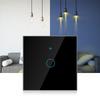 WLAN Touchscreen Schalter Einzelkreis für Alexa Google 1?Weg AC  (Schwarz )