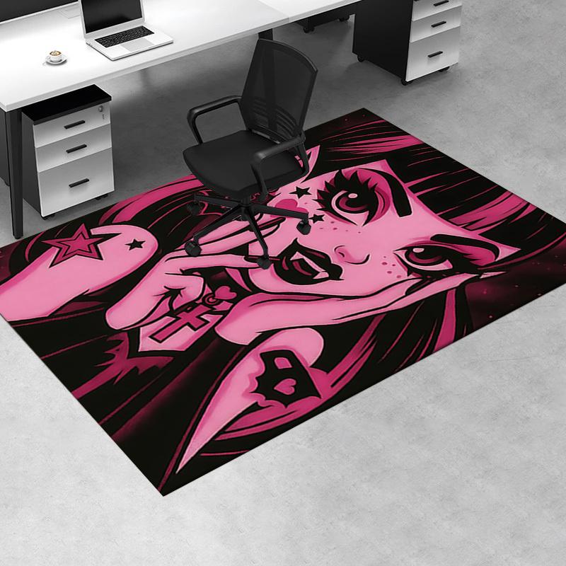 Vampir Gothic Vampir Bürostuhlmatte Gothic Wohnkultur, Sofateppich, Büroteppich Geschenk für Frauen, Geeignet für Schlafzimmer, Wohnzimmer