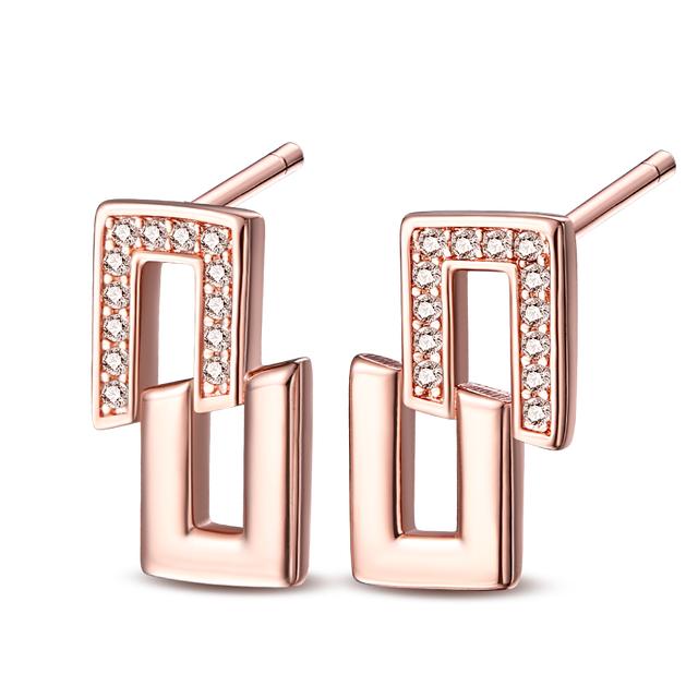 925 Silver Pave U Tvar Srdce Hvězdicová náušnice Geometrické kruhové náušnice pro ženy Svatební zásnuby Narozeninové šperky 