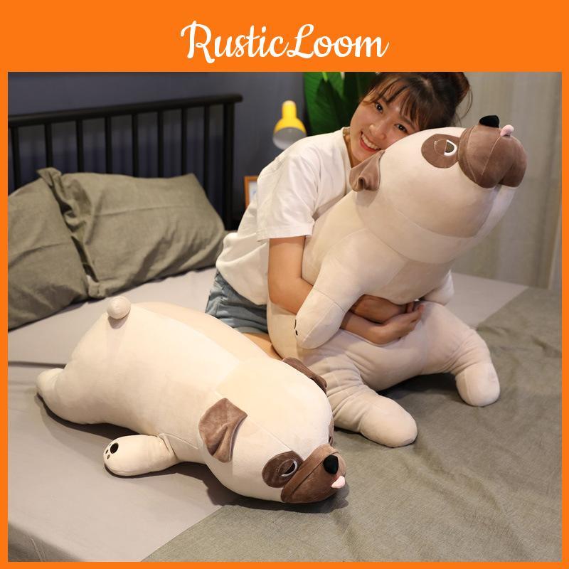 Pug Dog Lying Plush Toy Animal Stuffed Doll Pillow Cartoon Decoration Kids Gift