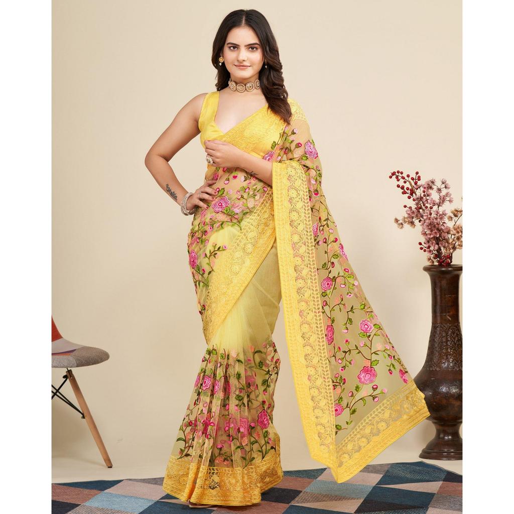 Premium Wedding Glam Soft Net Saree Collection