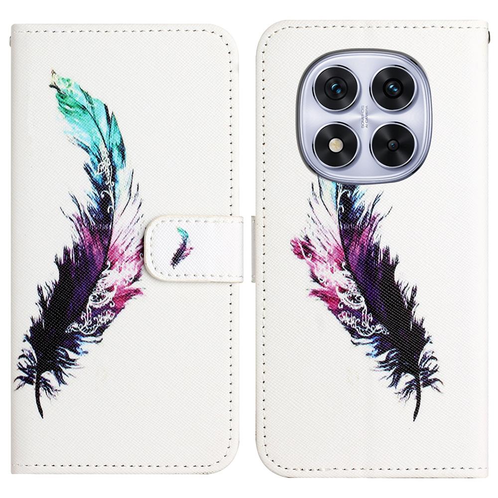 

For Xiaomi Redmi Note 14 Pro+ 5G/Note 14 Pro 5G/Poco X7 5G Case Pattern Print PU Leather Wallet Phone Cover Cross Texture I