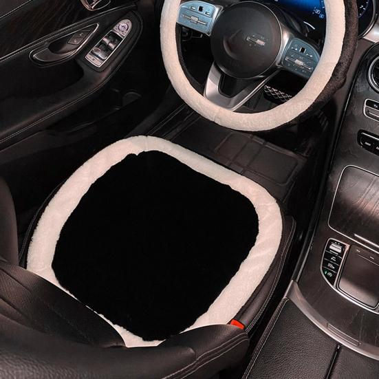 Útulný vankúš na autosedačku Zimný plyš Four Season Čiernobiely vláknitý materiál Vyhrievacia podložka Príslušenstvo vozidla