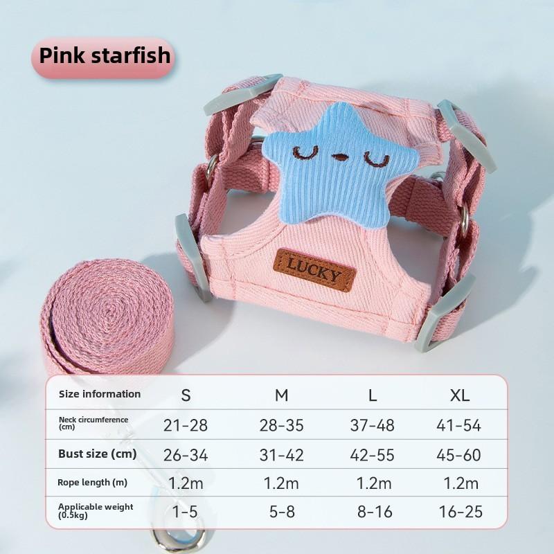 Dog Four Seasons Breathable Funny Three-dimensional Accessories Big Eyes Cute Vest Type Pet Leash Walking Dog Rope Walking Cat Rope