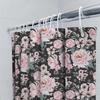 Modern Floral Shower Curtain Black Pink White Flowers Decorative Bathtub Cover Home Bathroom Accessories For Wedding Party Decor