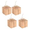 50PCS Brown Kraft Paper Square Wedding Favor Candy Chocolate Gift Party Supply Boxes