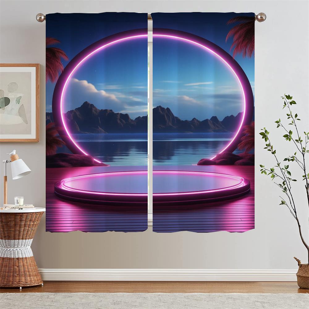 

Шторы в стиле панк-футуризм, роскошные шторы для гостиной, распродажа, шифоновые шторы, подхваты для штор, завитки, перегородка, современное украшение для дома W50xH70cmx2pcs-CL