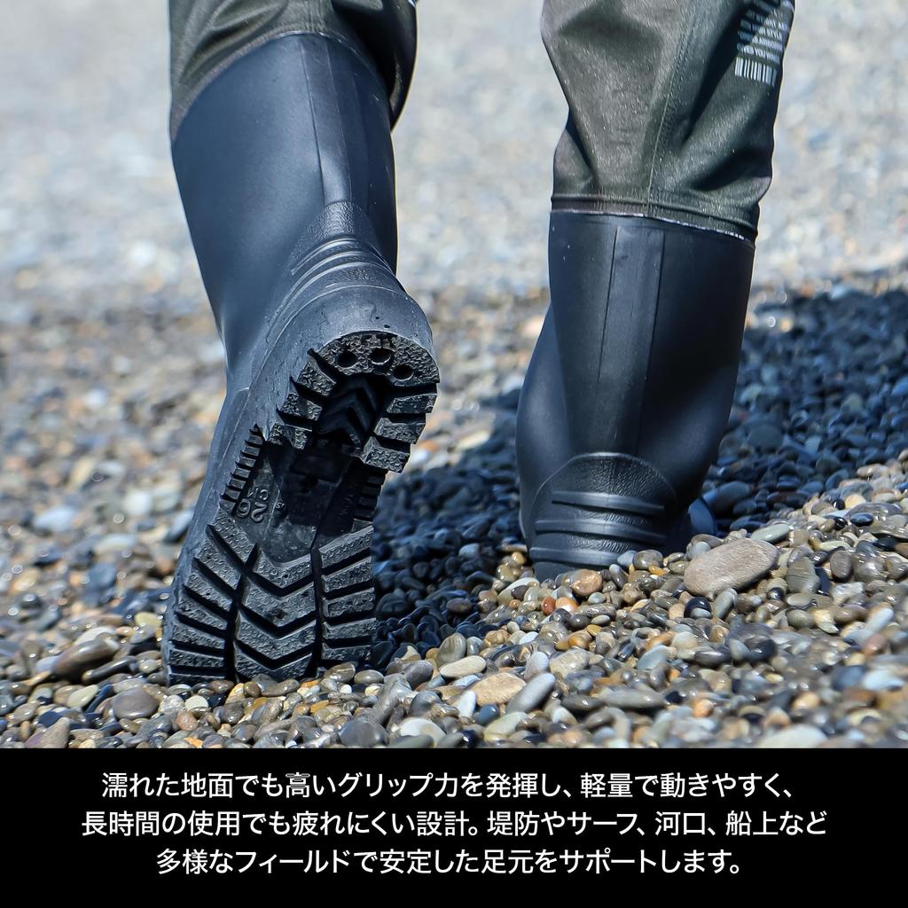 shield radial highly inner mountain large Japanese manufacturer [DRESS] Chest-high waders, sole, XXL, durable, three-layer construction,