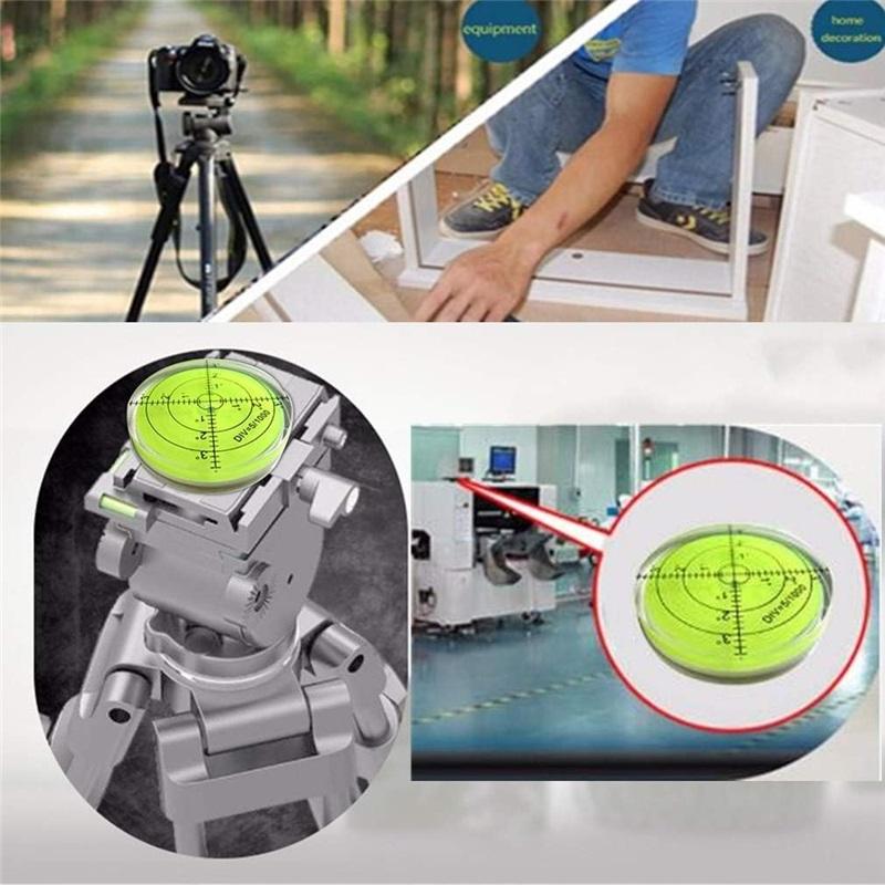 Bublinová vodováha 60 x 12 mm Stupněm označený povrch Kruhová vodováha Kruhové vodováhy Nástroje na měření bublinek